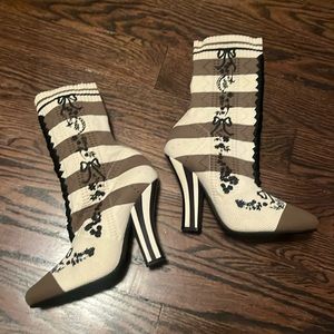 Fendi Rockoko Embroidered Booties